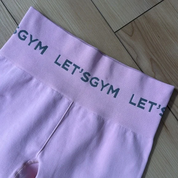 Let’s Gym Baby Pink Seamless Leggings - Picture 6 of 8